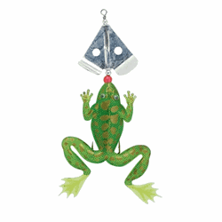 Fladen Frog overfladeagn med roterende ske til geddefiskeri i grødefyldte søer fra Fisk & Fang Helsingør.